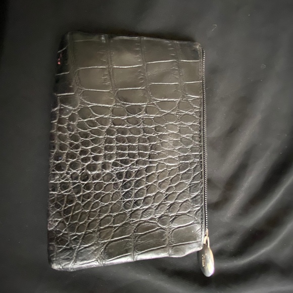 Furla crocodile embossing leather wallet - Picture 1 of 6